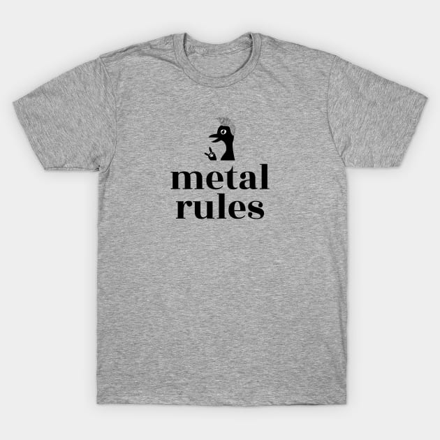 Metal Rules Cool Duck Quack T-Shirt by notami